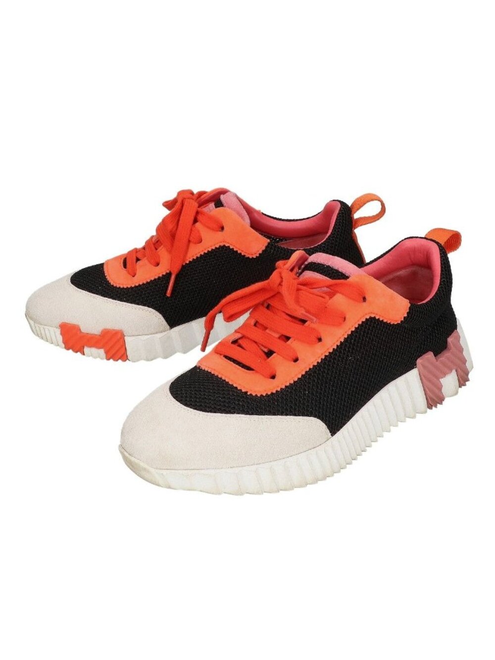 Hermes Bouncing Suede Mesh Sneakers